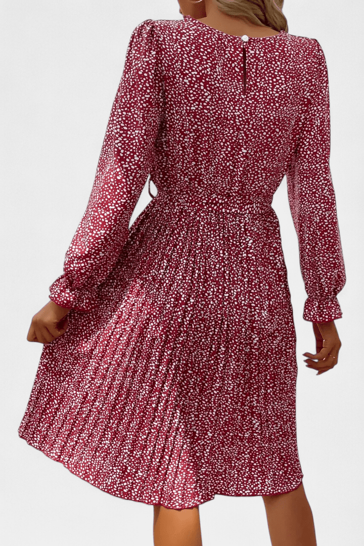 Agnes | Leopard plisseret