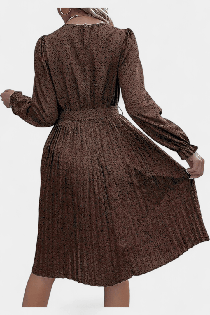 Agnes | Leopard plisseret