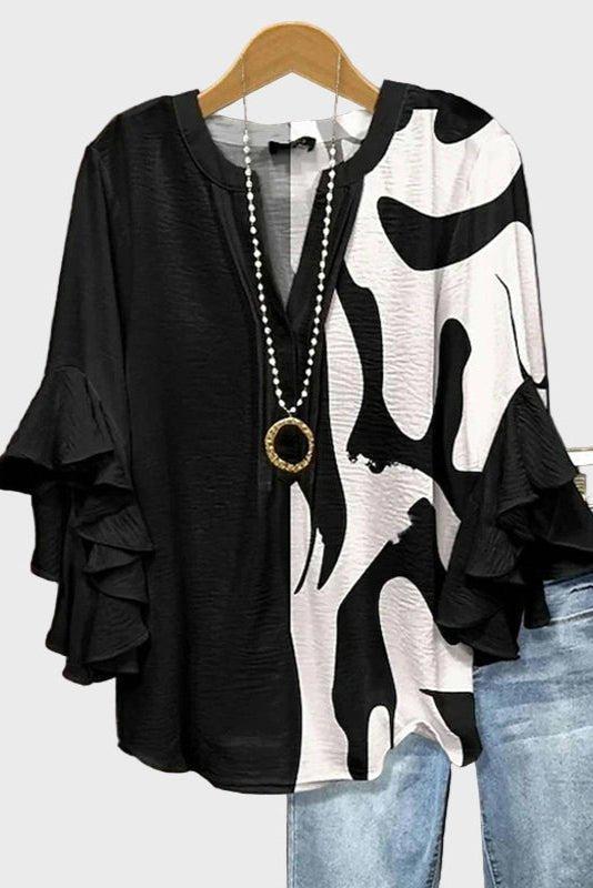 Amalie | Abstrakt Bluse