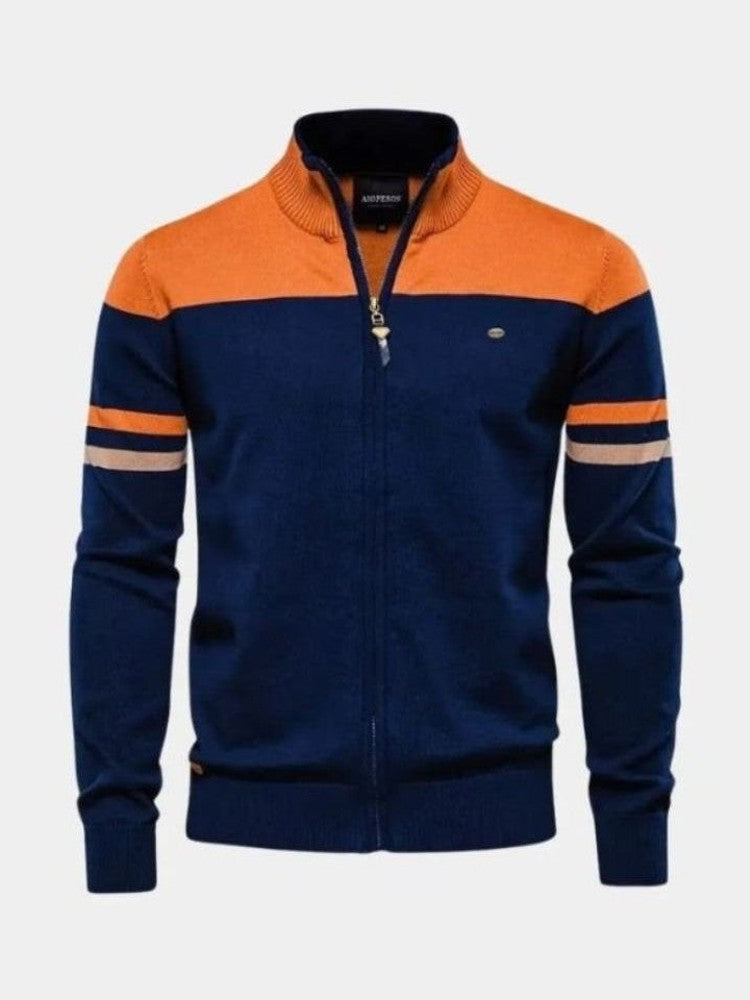 Anders™ | Strikcardigan med Lynlås