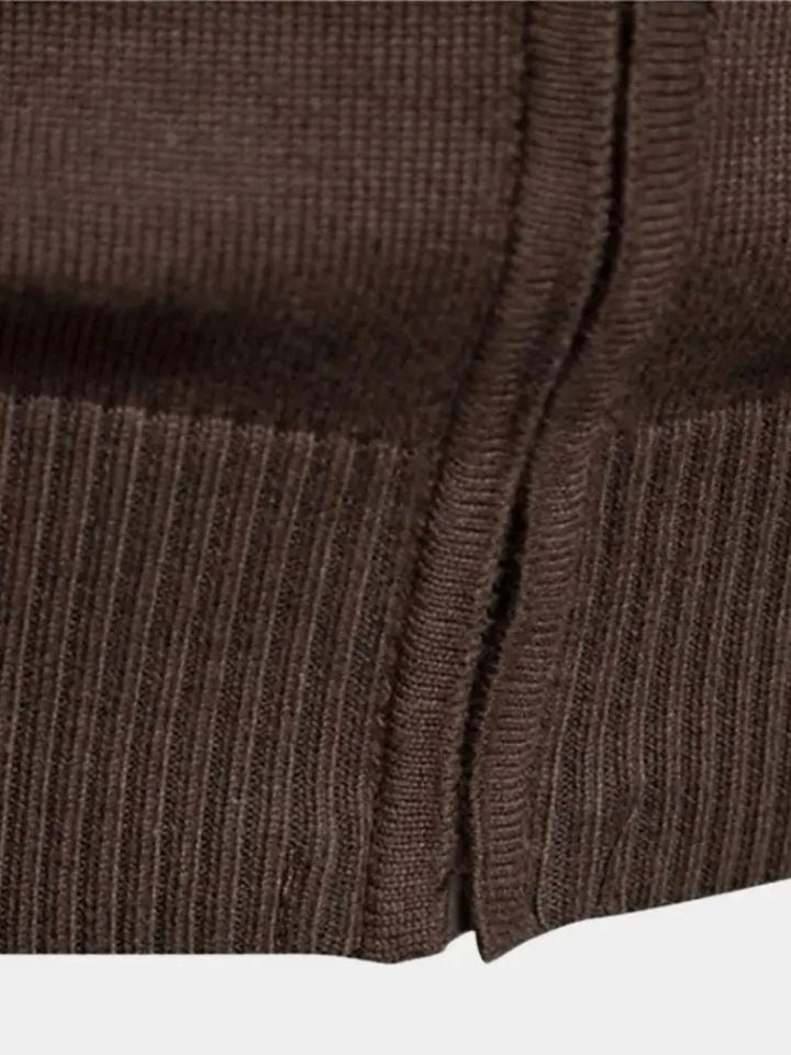 Anders™ | Strikcardigan med Lynlås