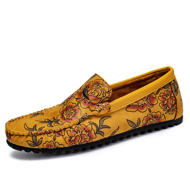 Blomster Læder Loafers