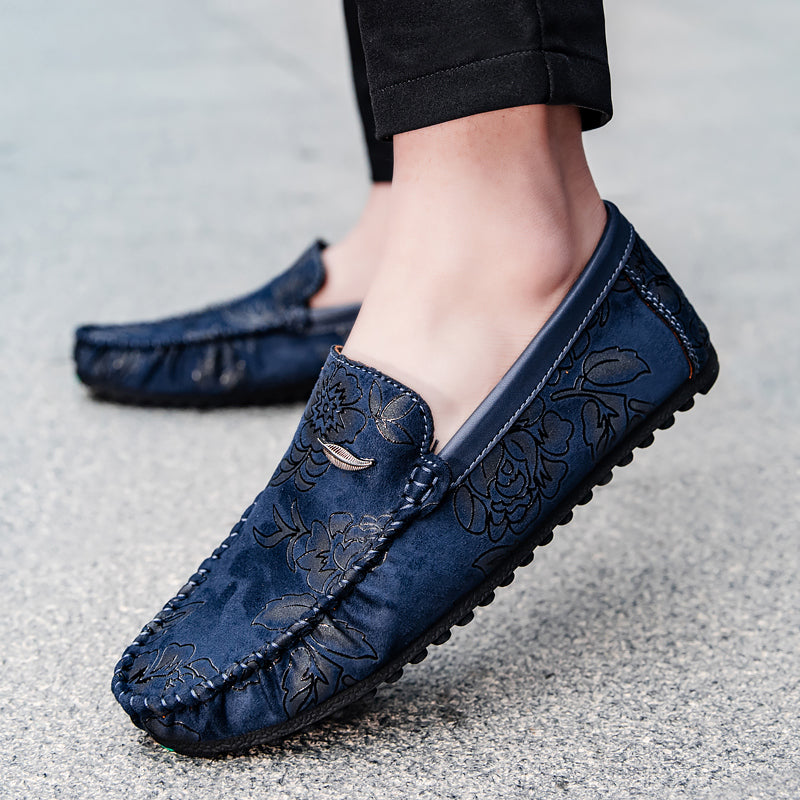 Blomster Læder Loafers