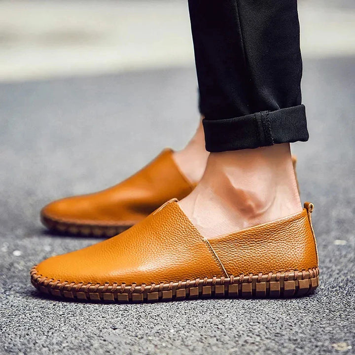 Elegant Åndbar Læder Loafers