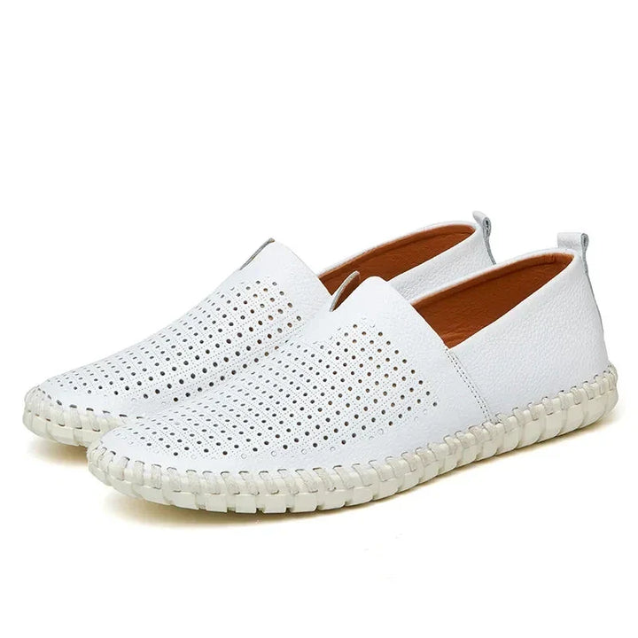 Elegant Åndbar Læder Loafers