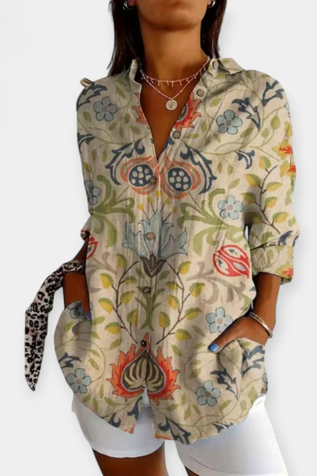 Frida | Blomsterprint skjorte