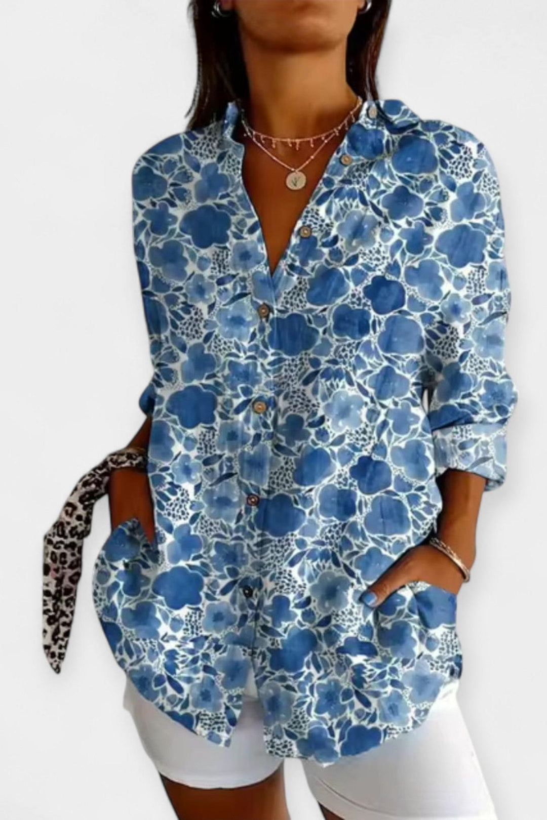 Frida | Blomsterprint skjorte