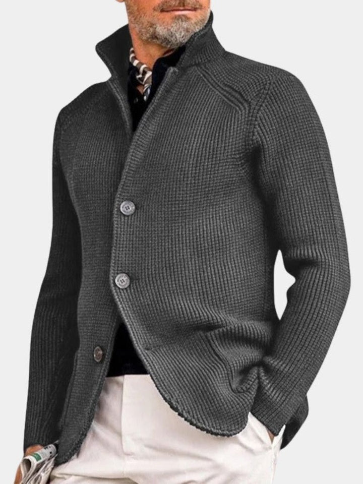 Henrik™ | Strikjakke med Knapper