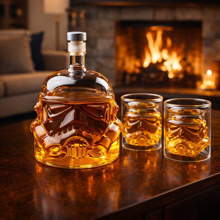 Whiskyflaske - Udgave: sæt med flasker og glas