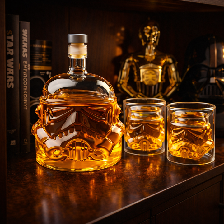 Whiskyflaske - Udgave: sæt med flasker og glas