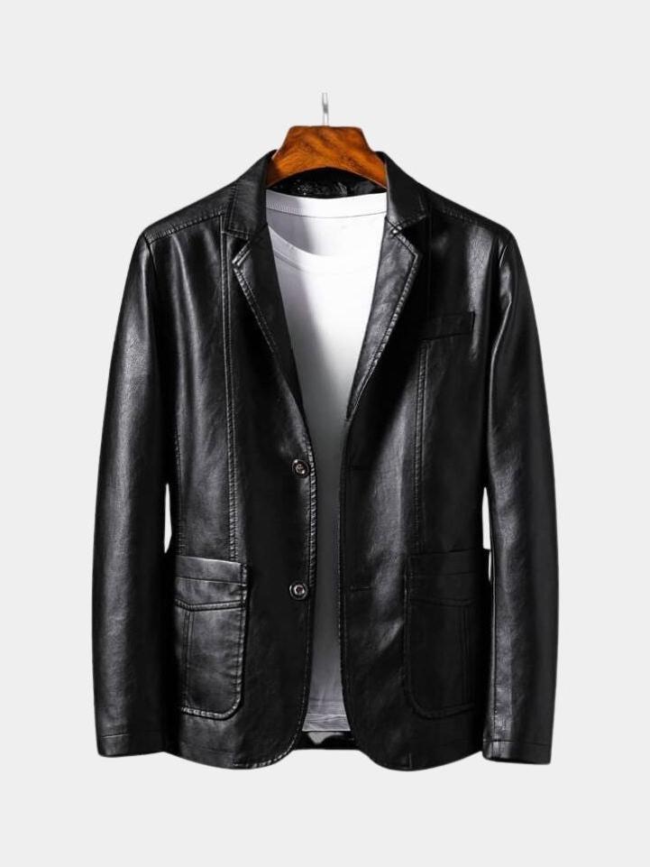 Jonas™ | Karamelfarvet Læderjakke