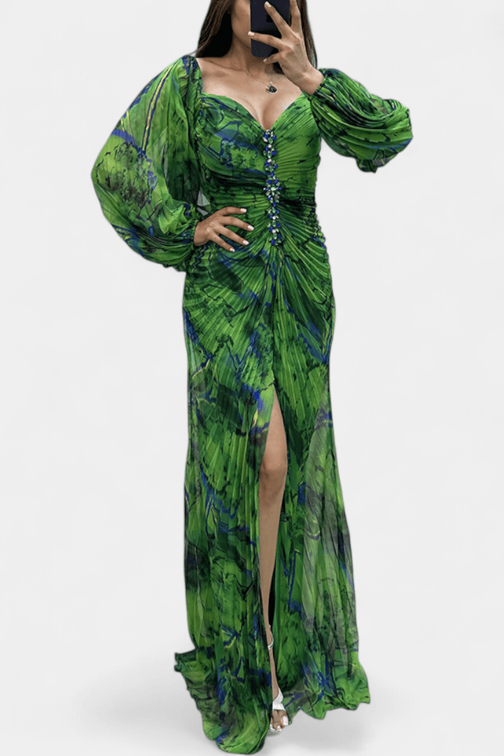 Kirstine | Plisseret Maxikjole