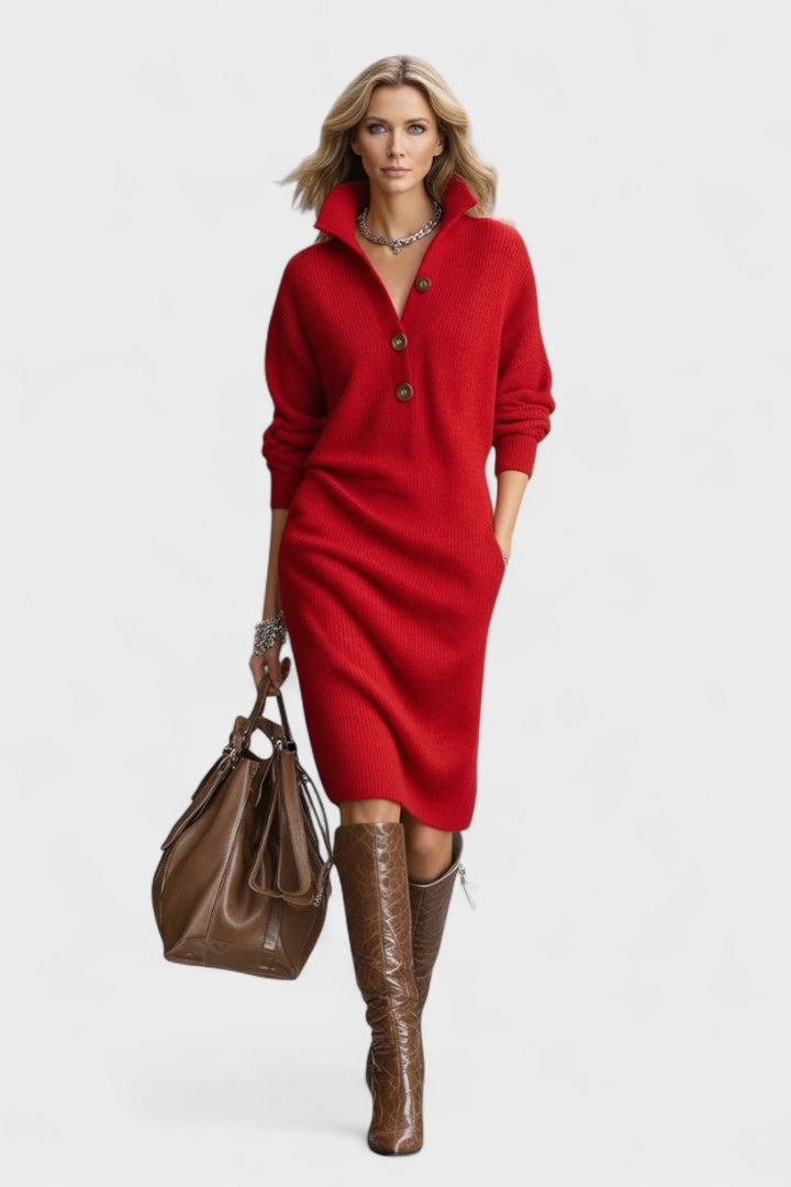 Kornelia™ | Elegant Strikket Kjole