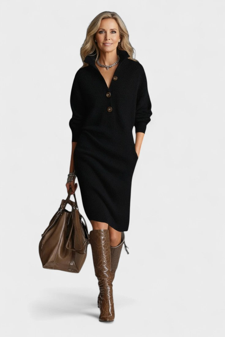 Kornelia™ | Elegant Strikket Kjole