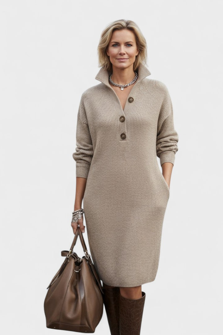 Kornelia™ | Elegant Strikket Kjole