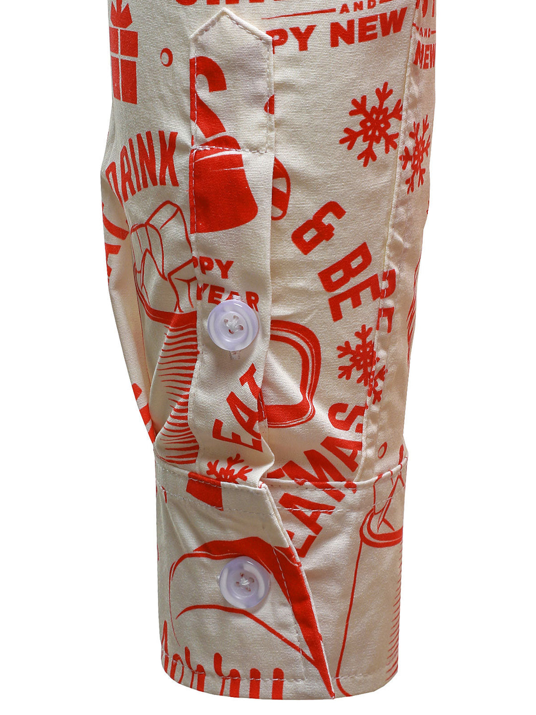 Mænds julestrøje i beige med sjovt vintage design og lange ærmer