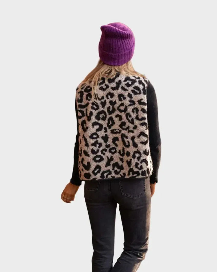 Maja | Leopardmønstret vest
