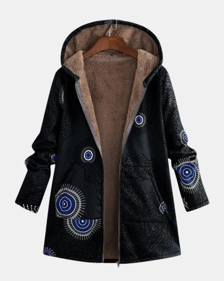 Sage | Tribal Mønster Sherpa Jakke