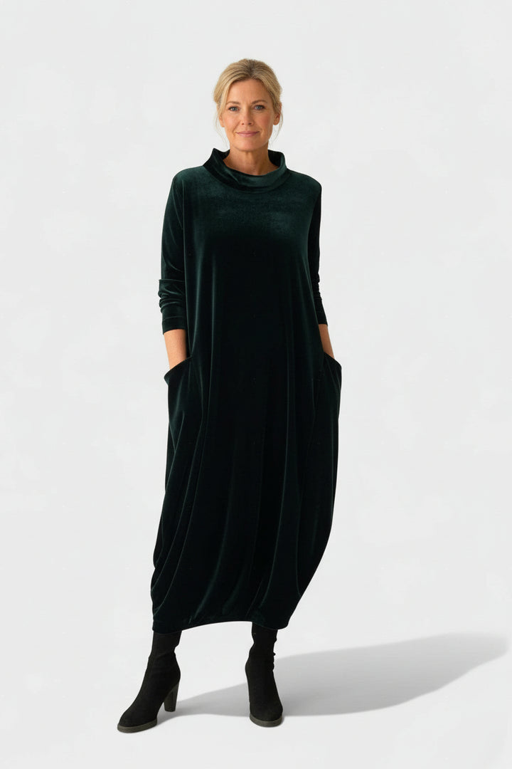 Saskia™ | Elegant fløjls­kjole med lommer