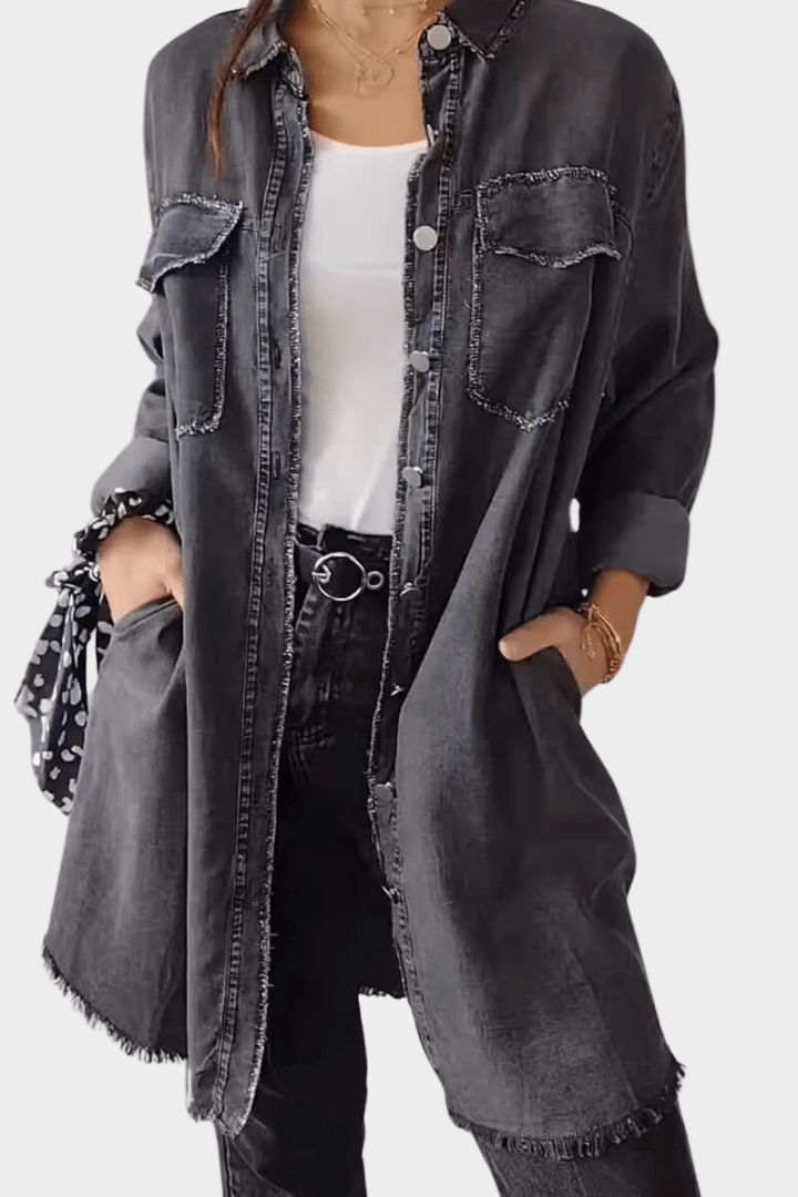 Sidsel | Denim skjortekjole