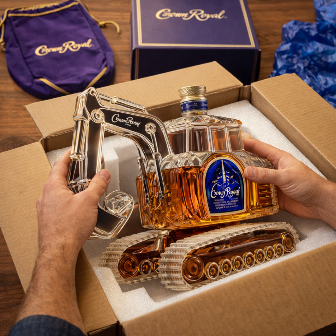 Whiskyflaske - Gravemaskineudgave