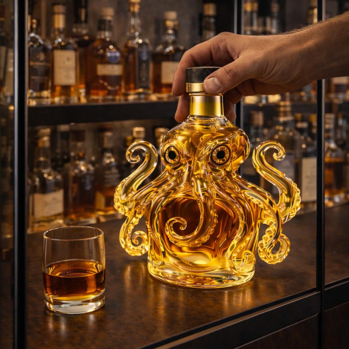 Whiskyflasker - Blæksprutteudgave