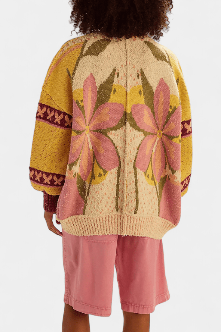 Stine | Blomstret cardigan